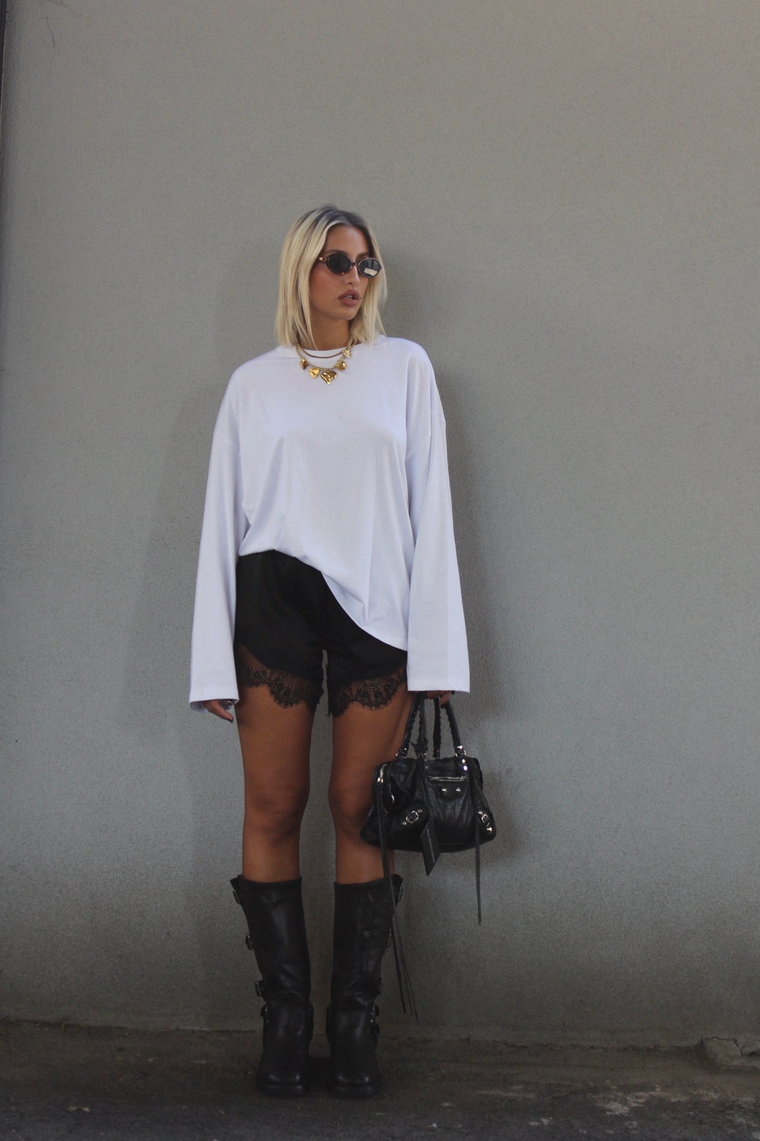 extra longsleeve lumina bianca