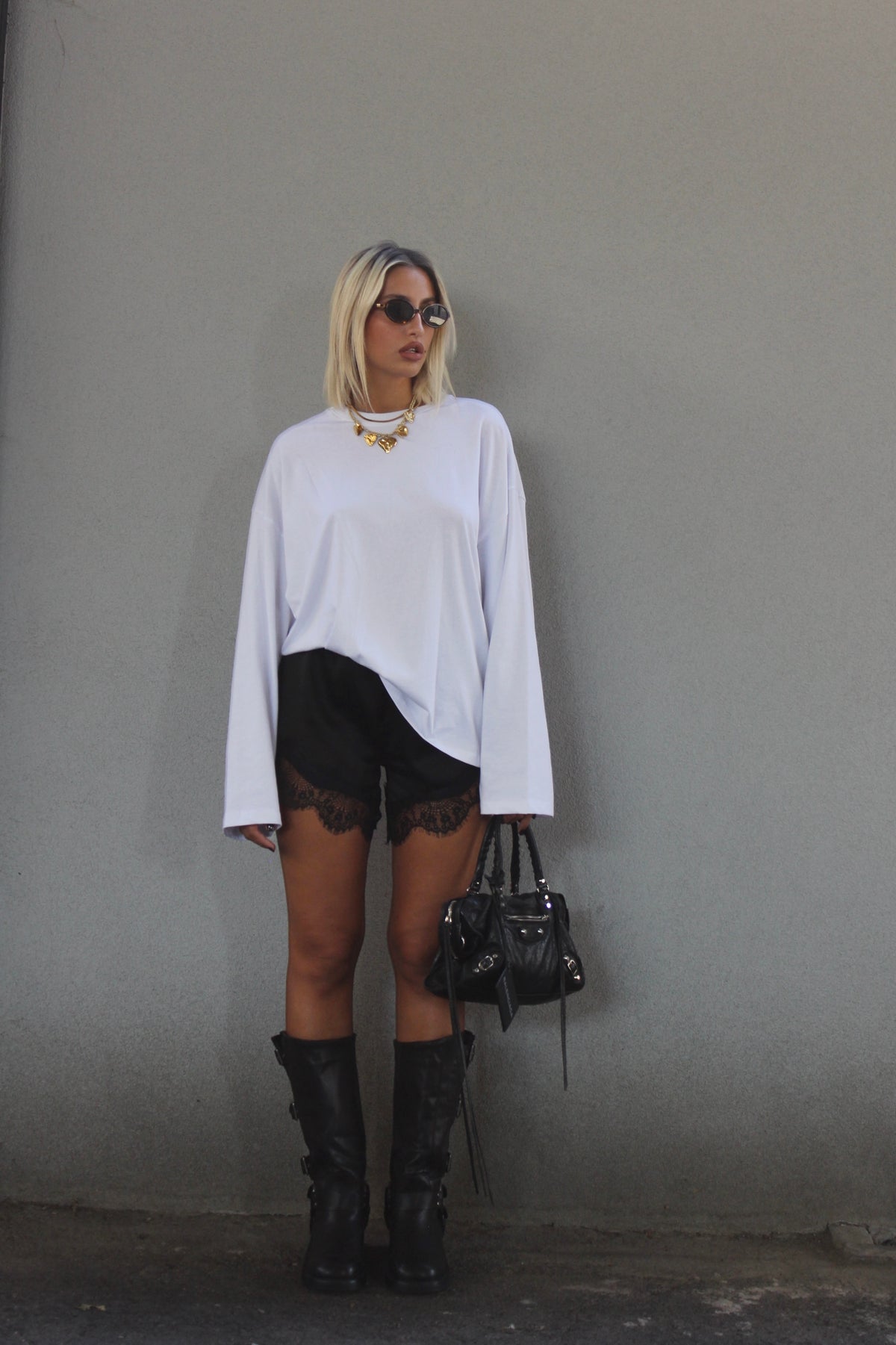extra longsleeve lumina bianca