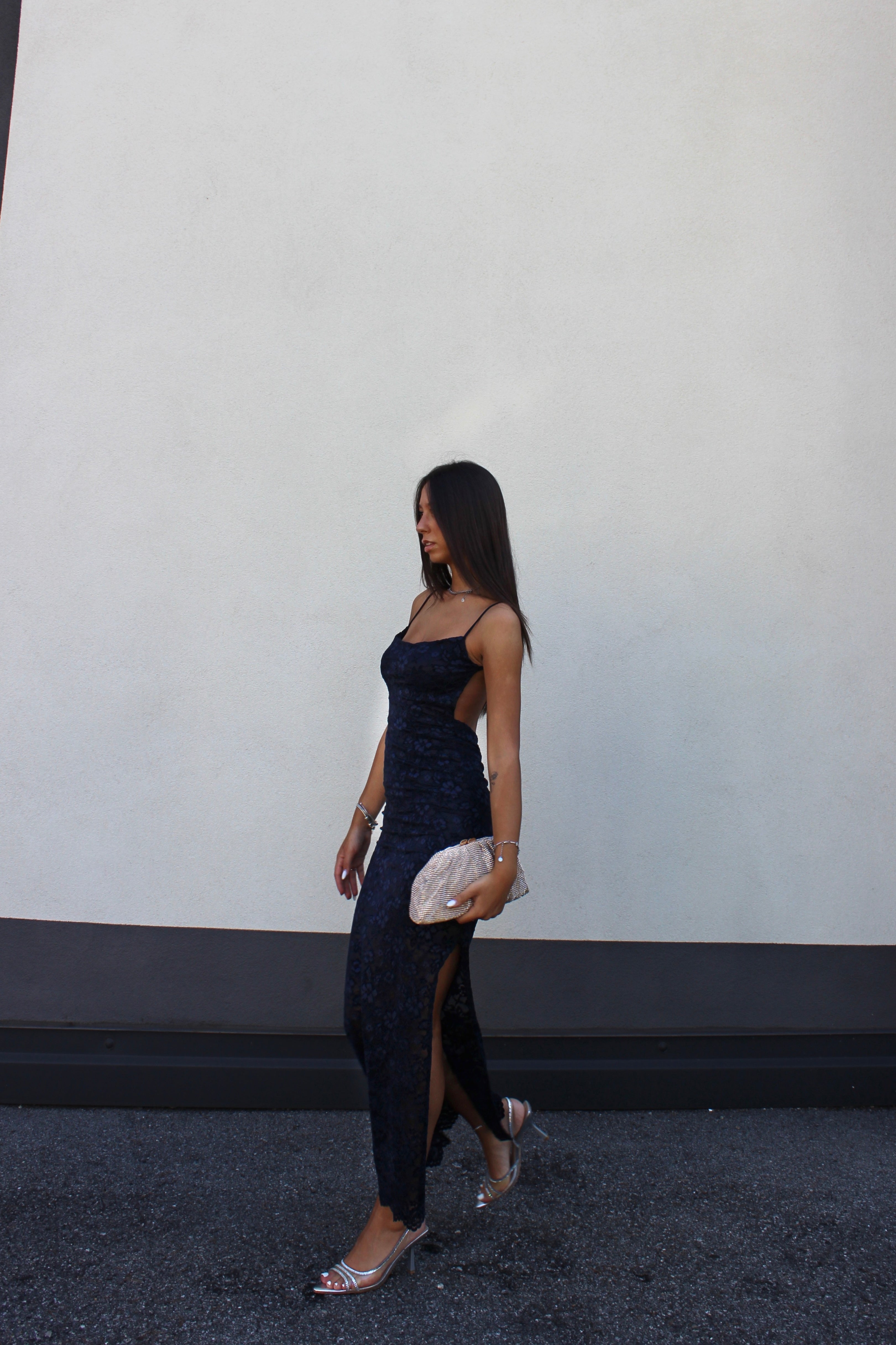 Abito lace blu