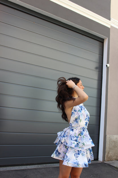 Abito Flowers blu