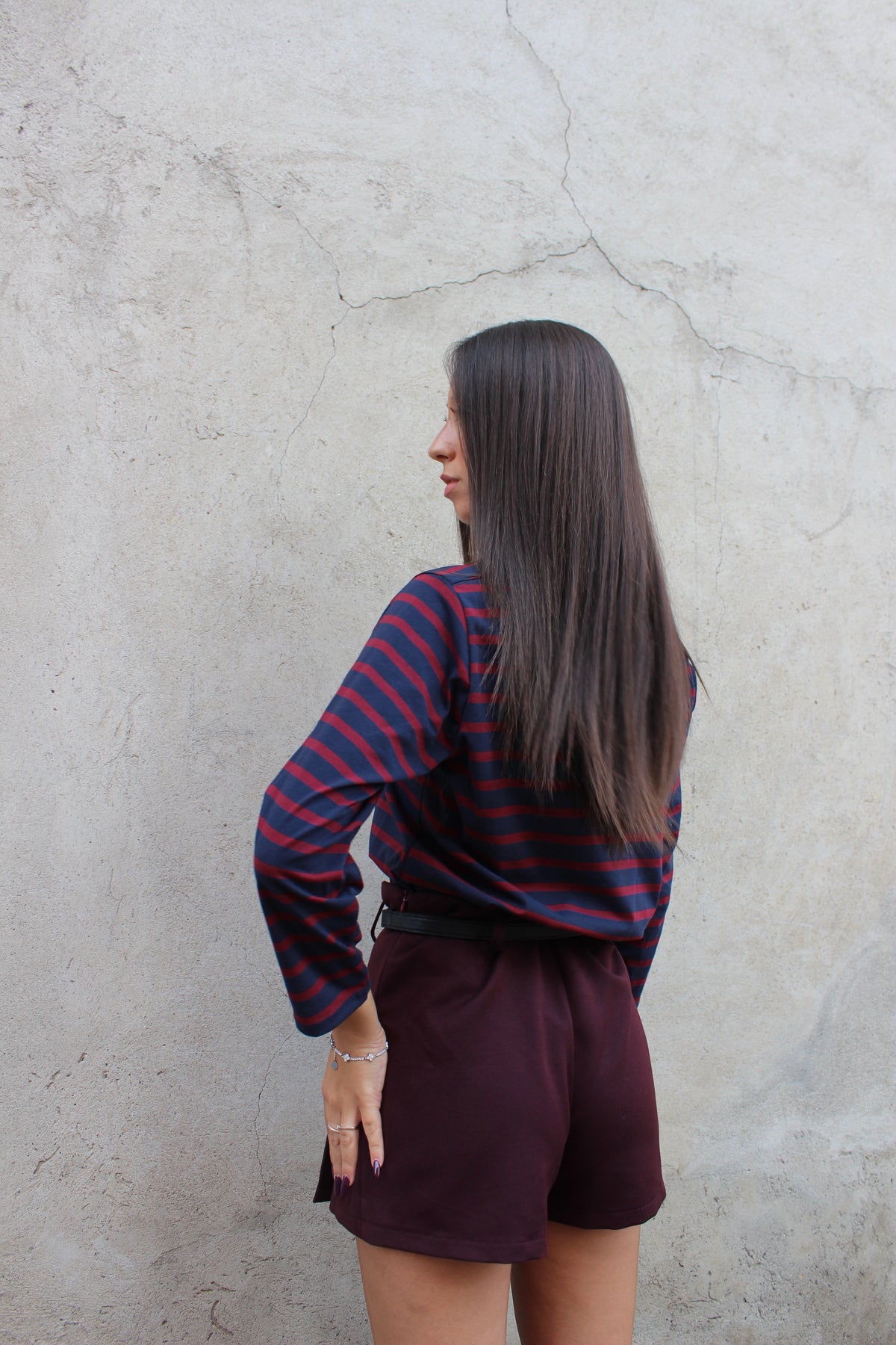 Maglia stripes blu