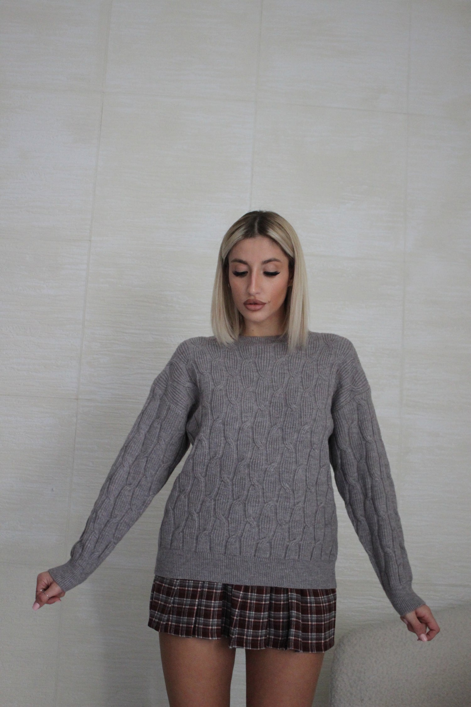 Pull treccia nero