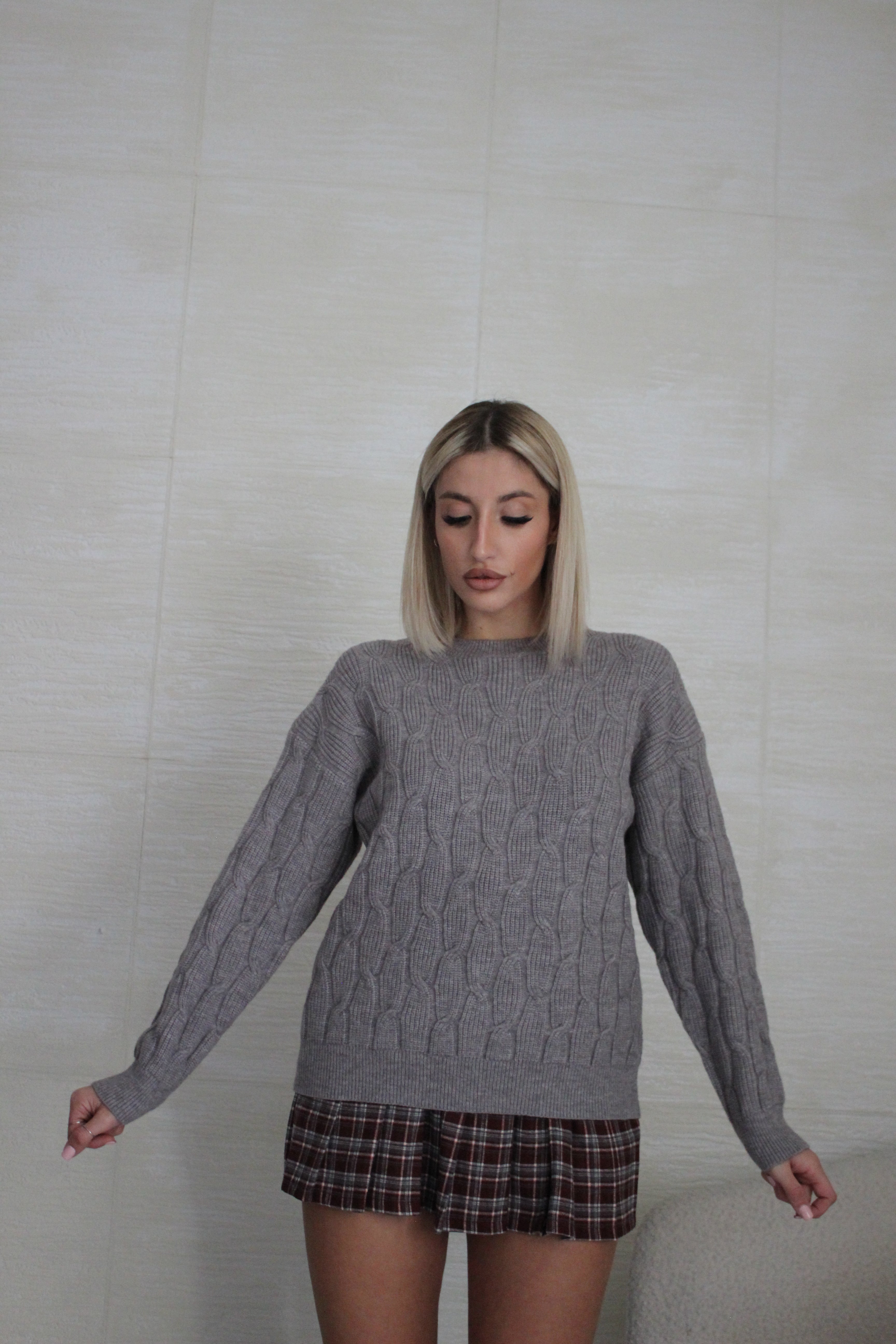 Pull treccia nero