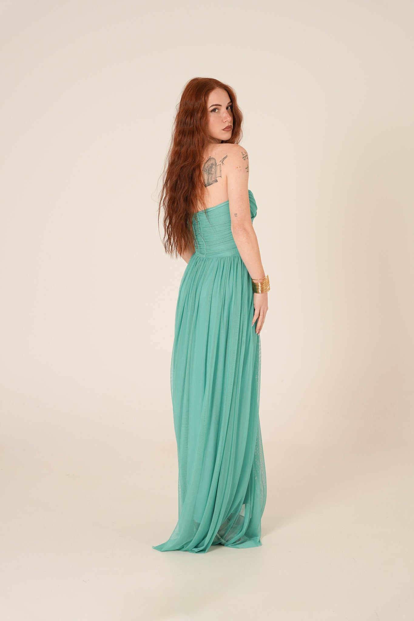 Abito Athena verde petrolio