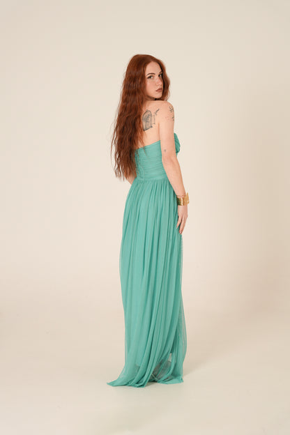 Abito Athena verde petrolio