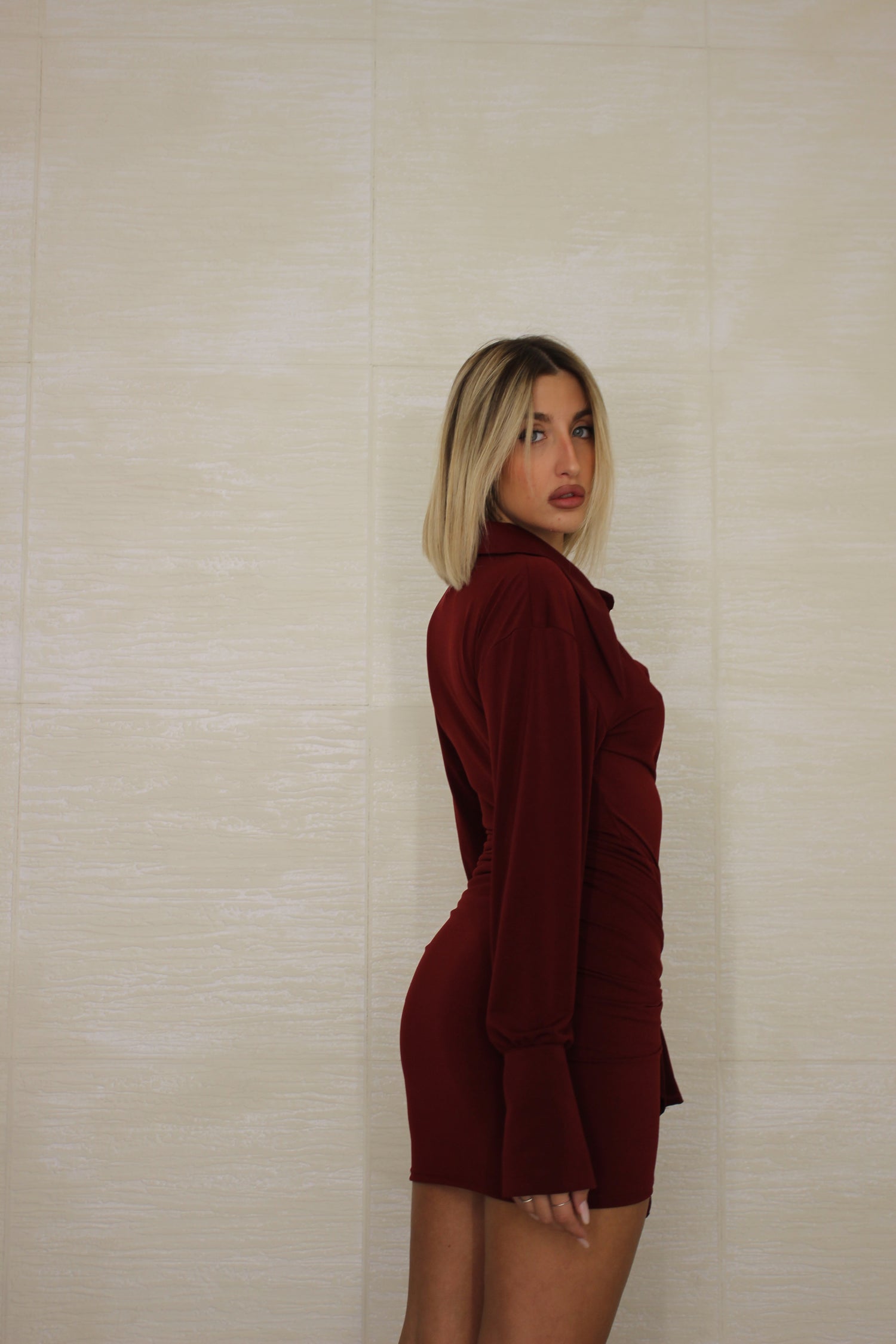 Abito Shirt Bordeaux