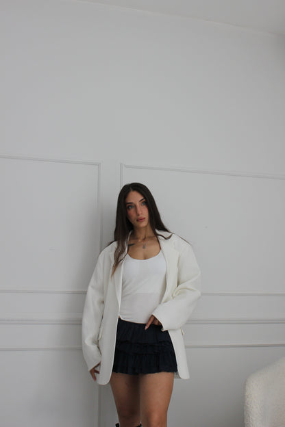 Pantaloncino lumina con balze blu