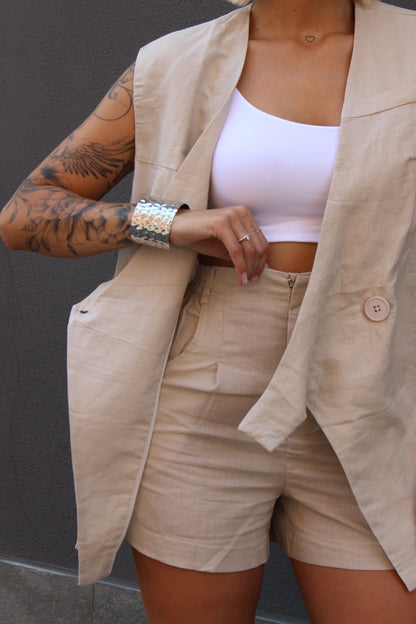 Coordinato beige gilet