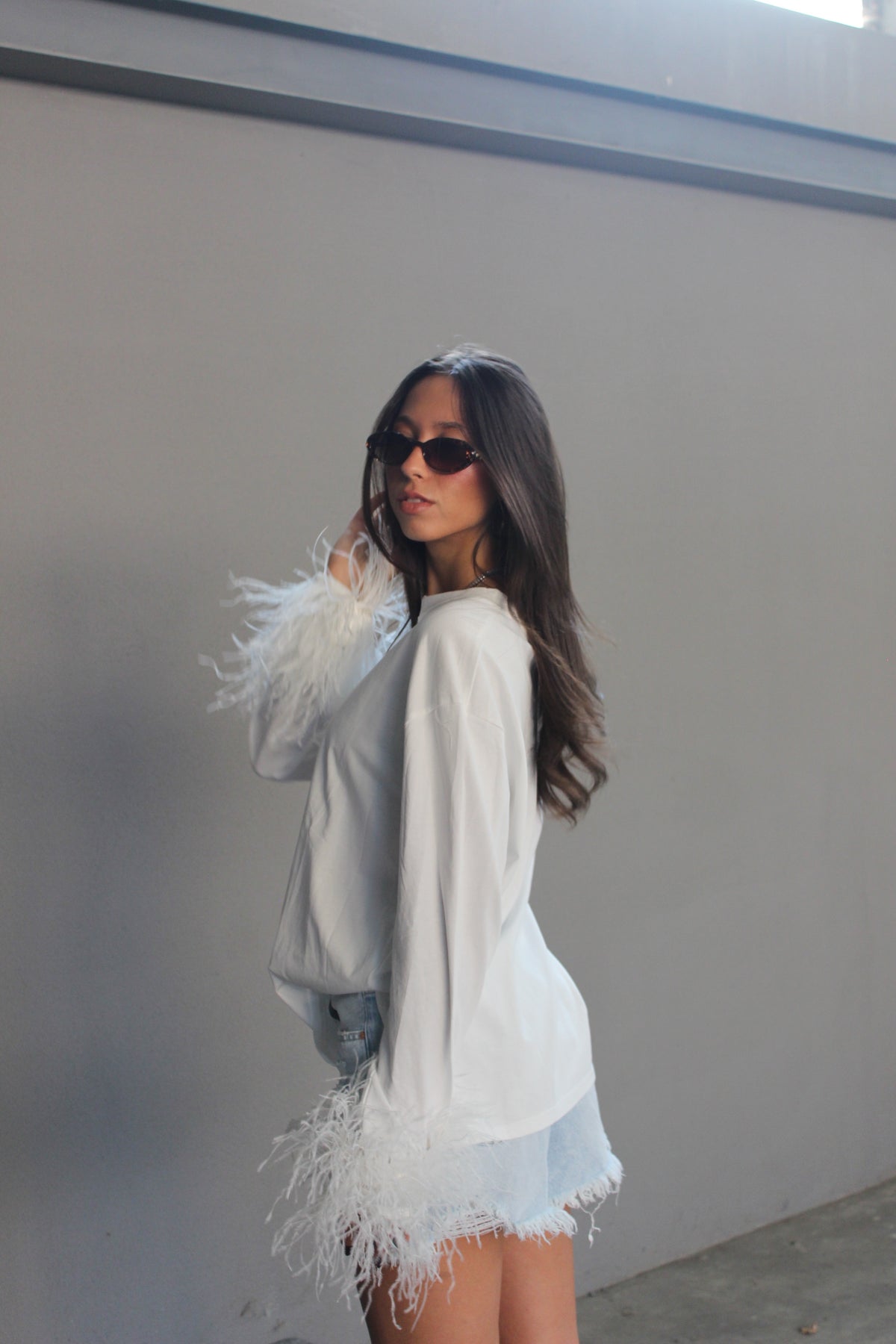Maxi t-shirt plumage