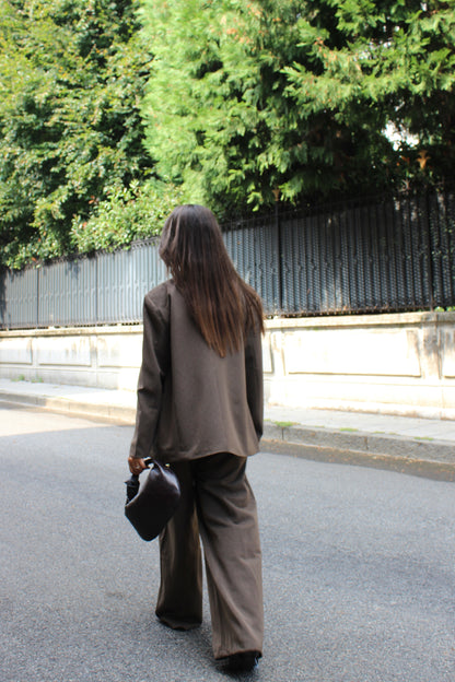 Completo Microstrass Cioccolato