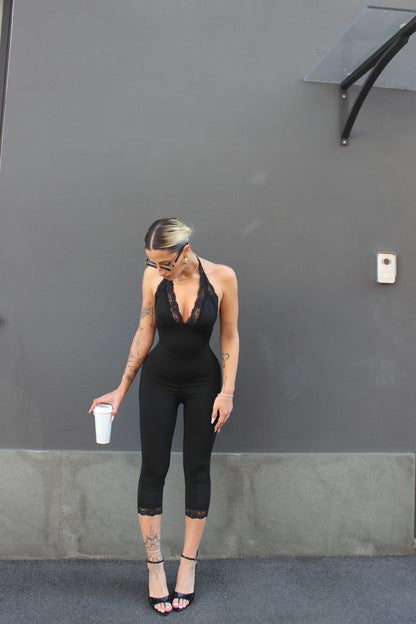 Jumpsuit con pizzo