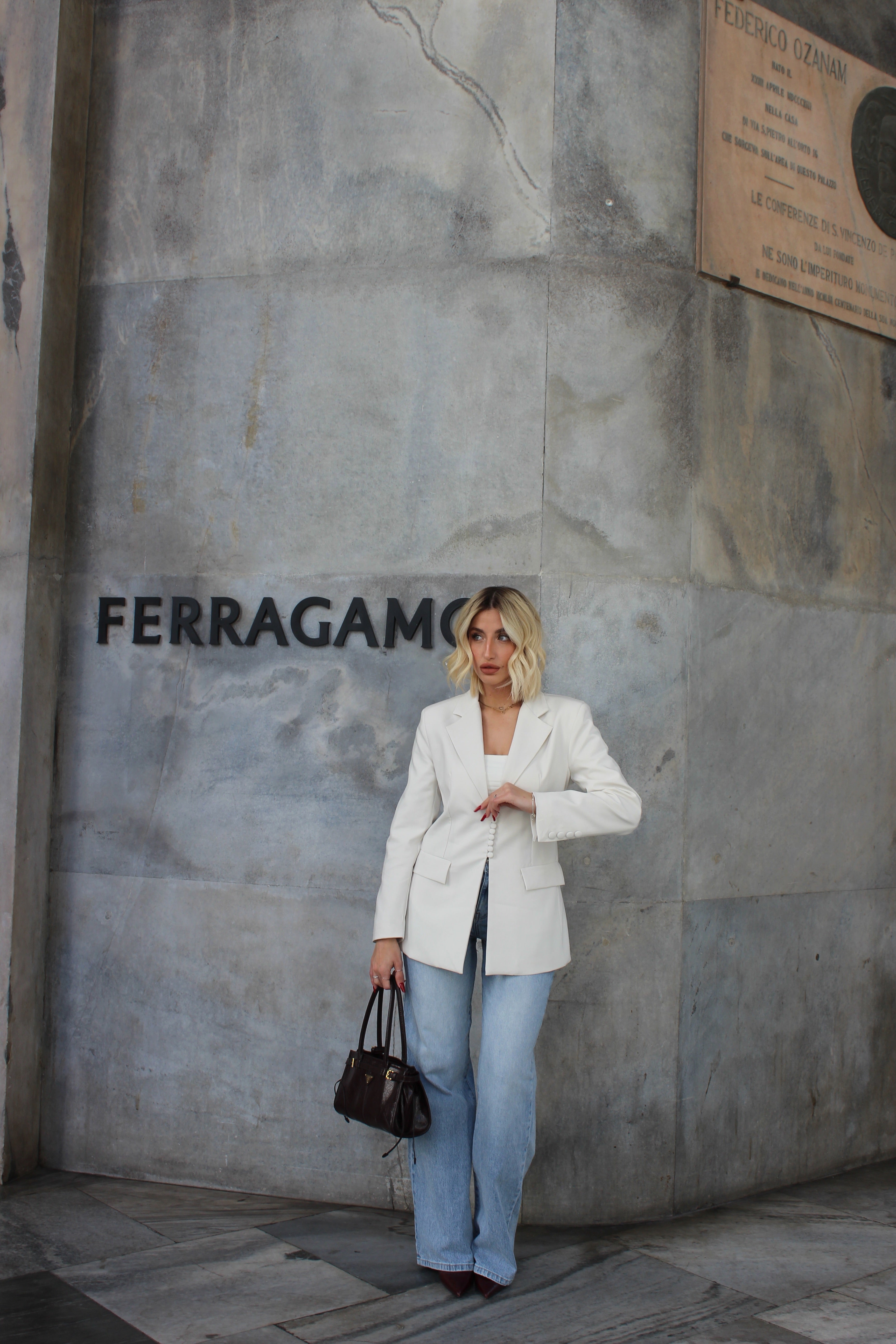 Blazer con bottoni Nero