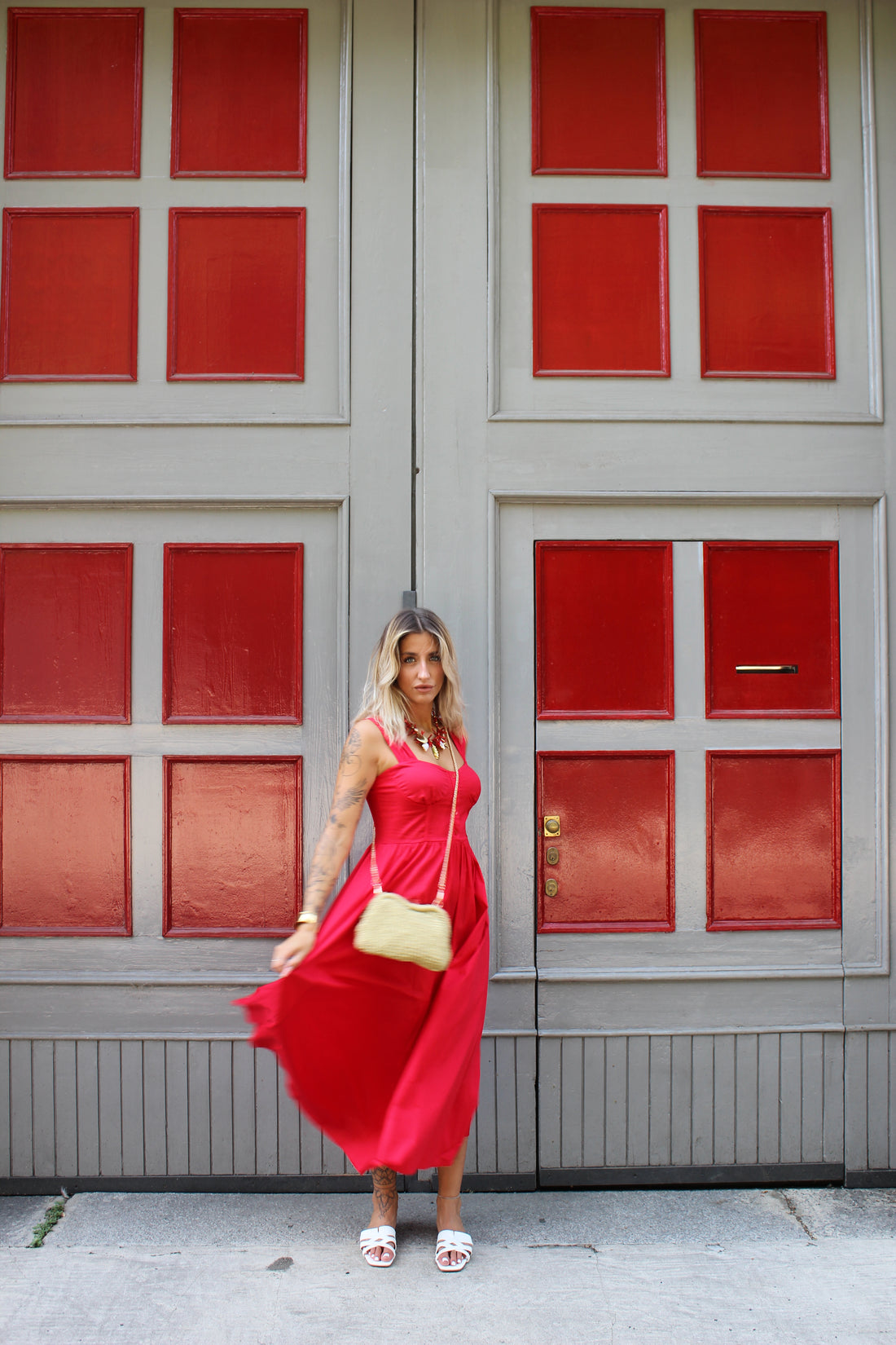 Abito Laces Rosso