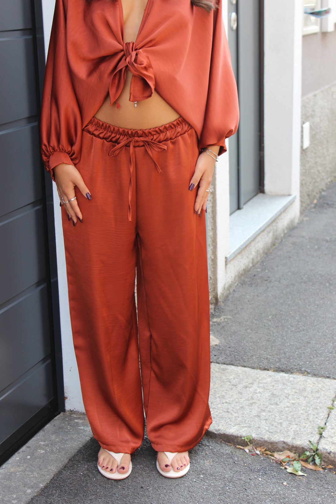 Pantalone ally mattone