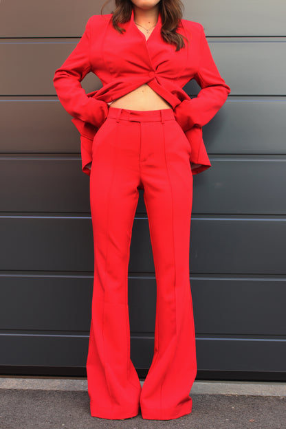 Completo Lumina Collarless Rosso