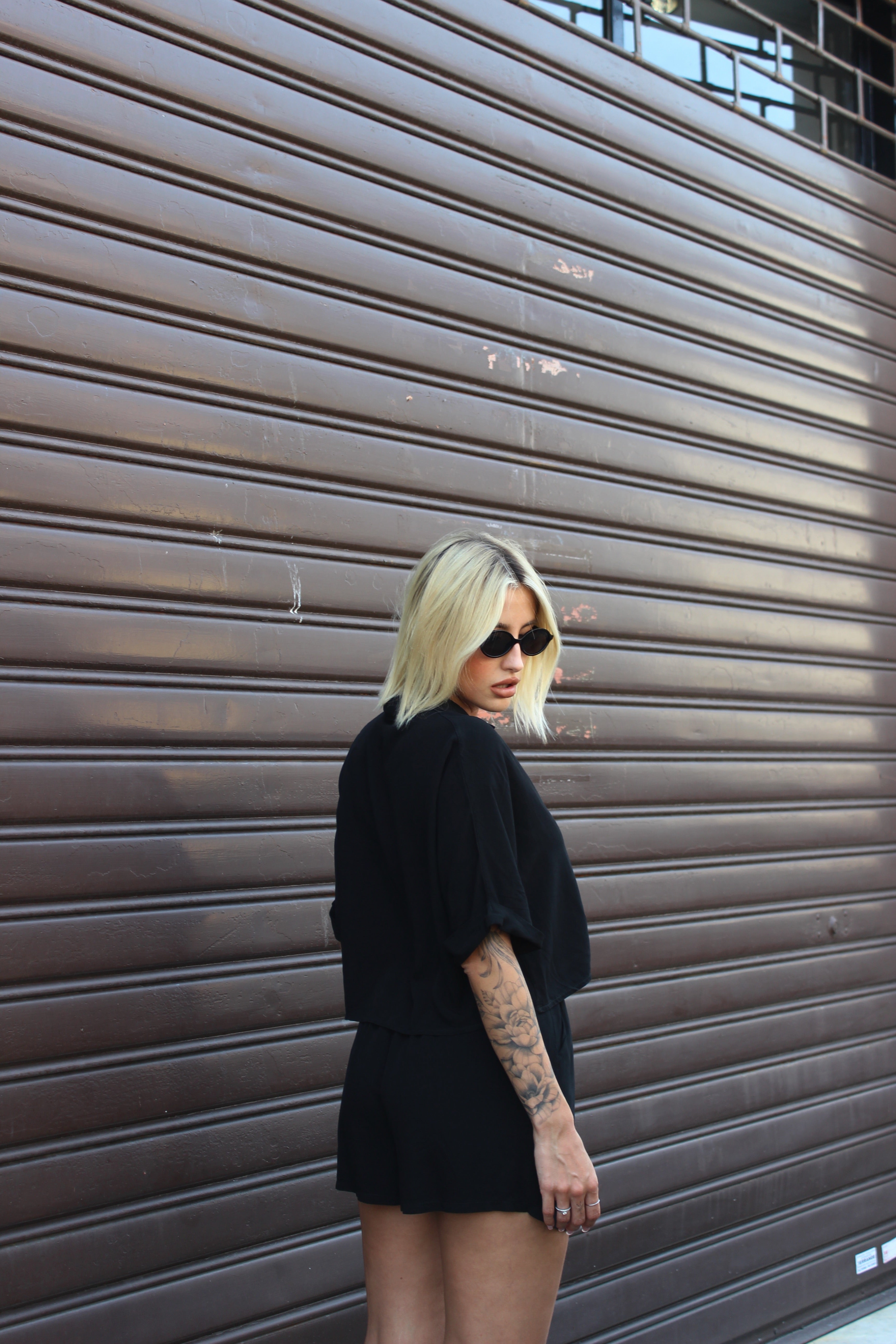 Coordianto blusa crop nero