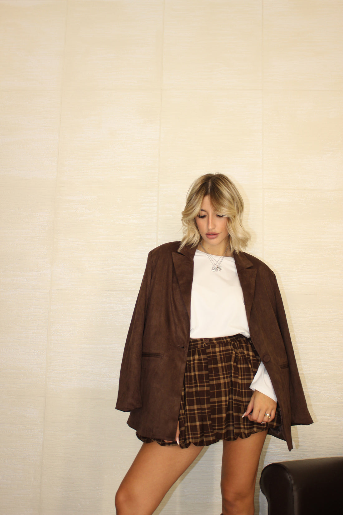 Gonna Balloon Tartan Bordeaux