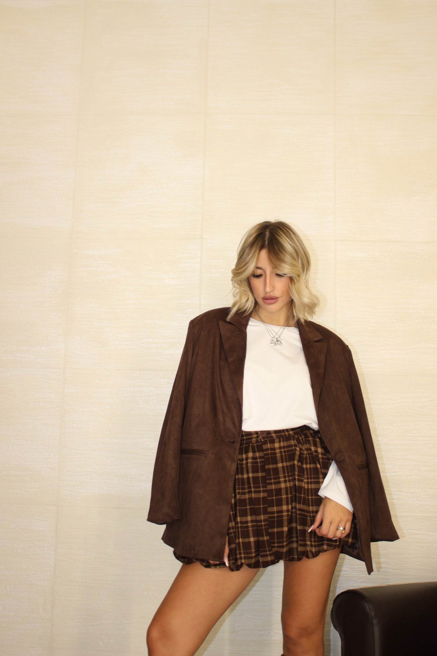 Gonna Balloon Tartan Bordeaux