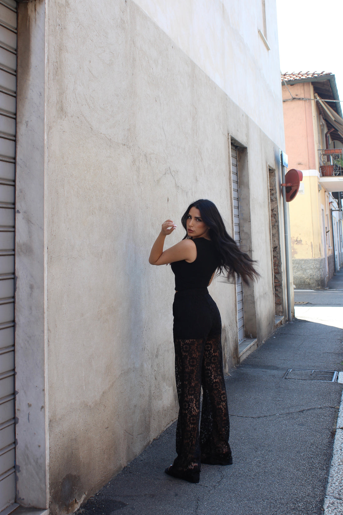 Pantalone in pizzo Lumina nero