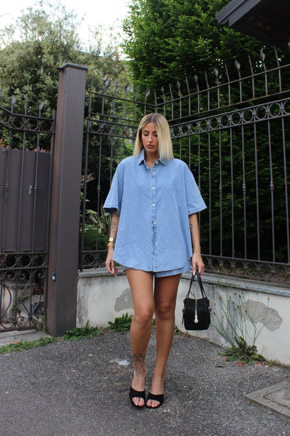 Coordinato con camicia Azzurro