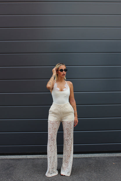 Pantalone in pizzo Lumina avorio