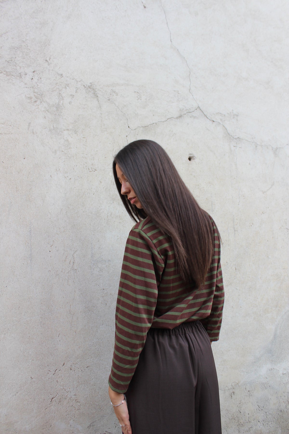 Maglia stripes cioccolato