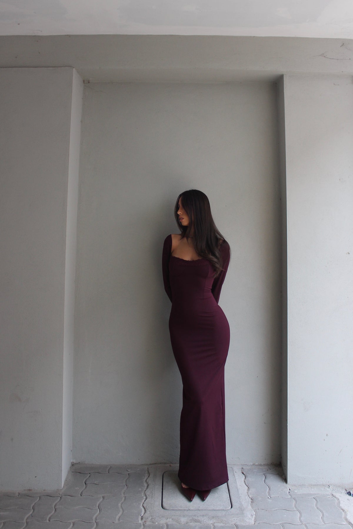Abito Irina burgundy