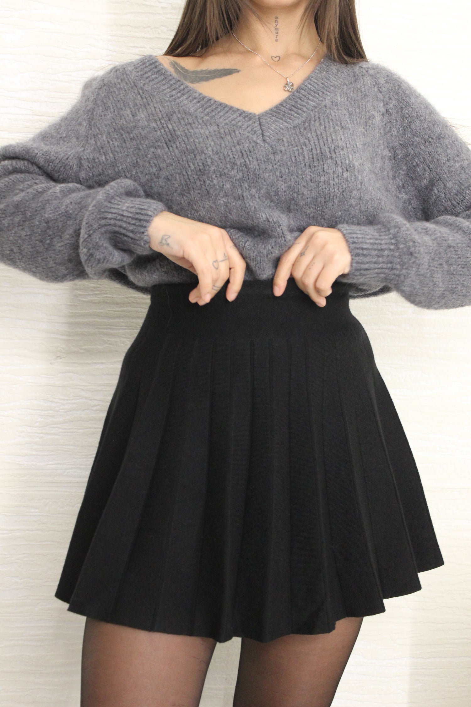 Gonna in viscosa Blu