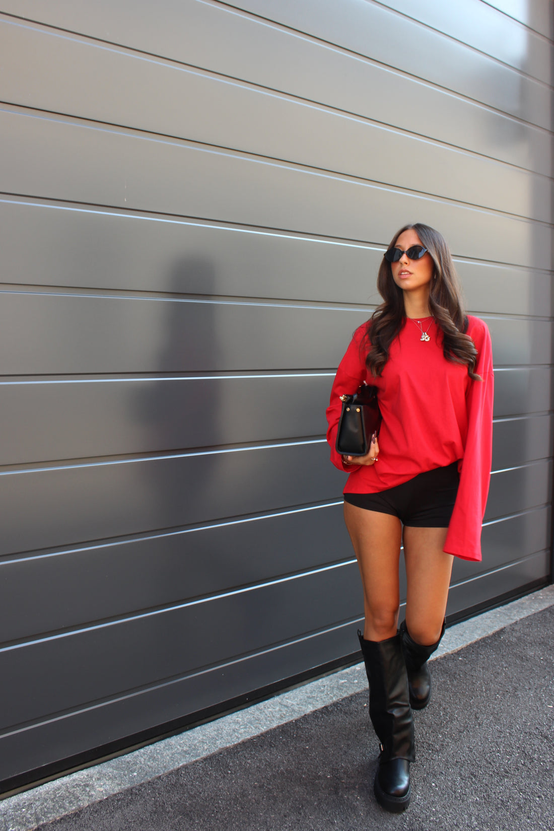 extra longsleeve lumina rossa