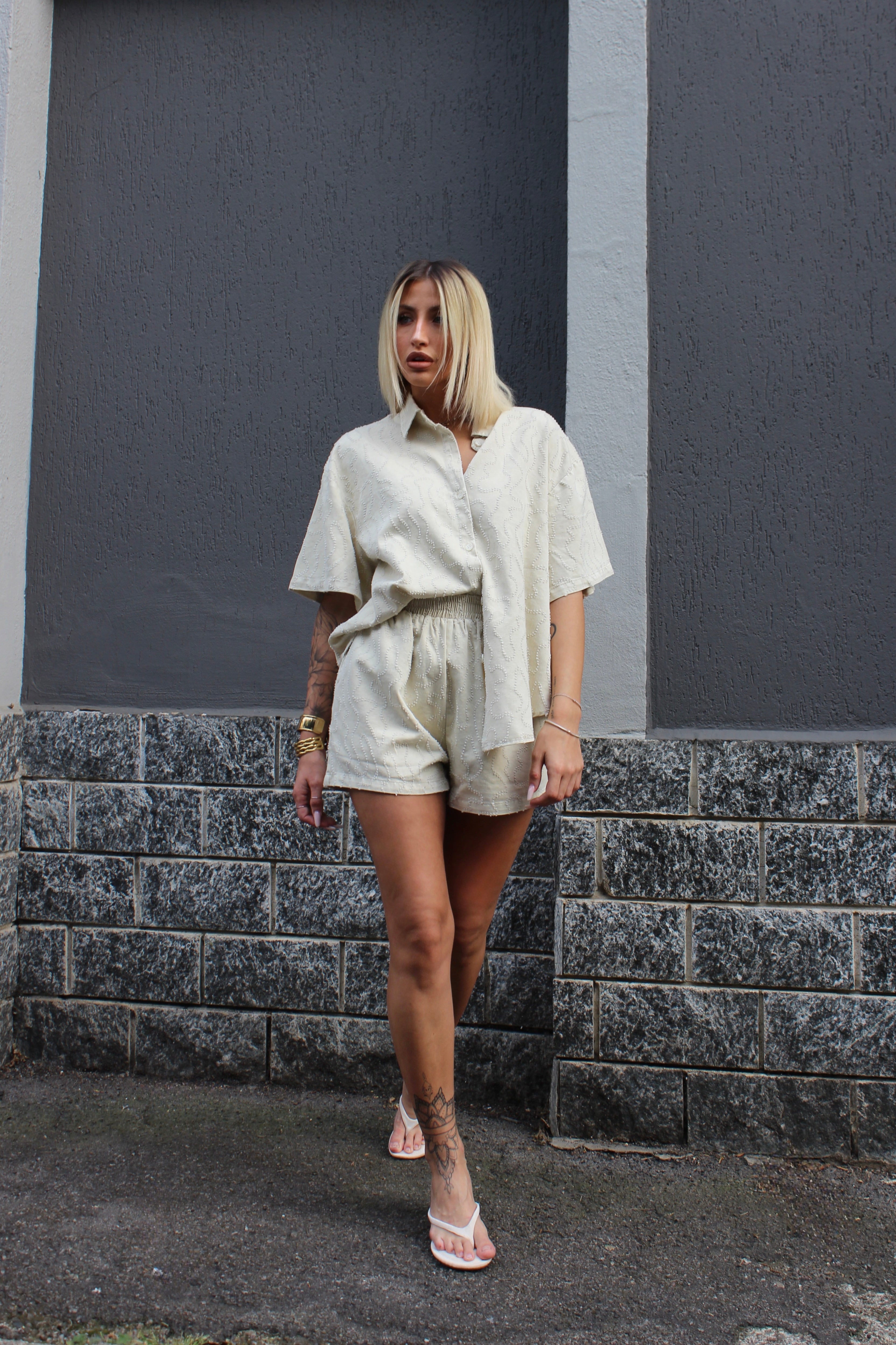 Coordinato con camicia Beige