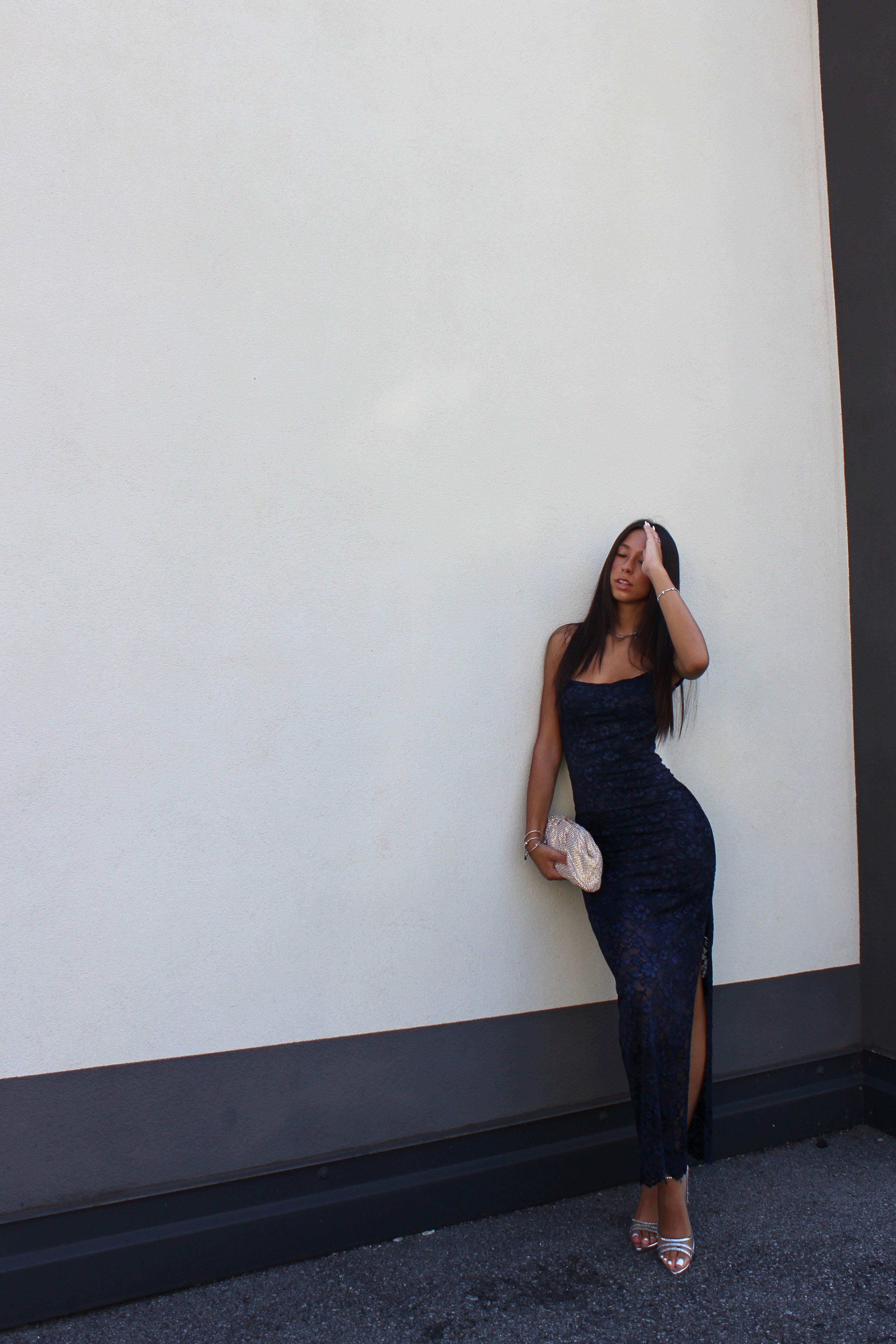 Abito lace blu