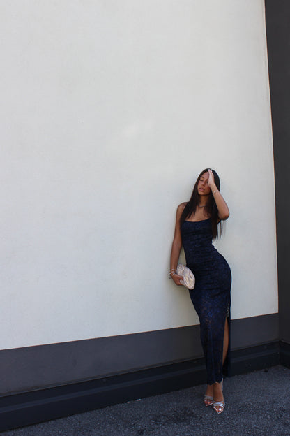 Abito lace blu
