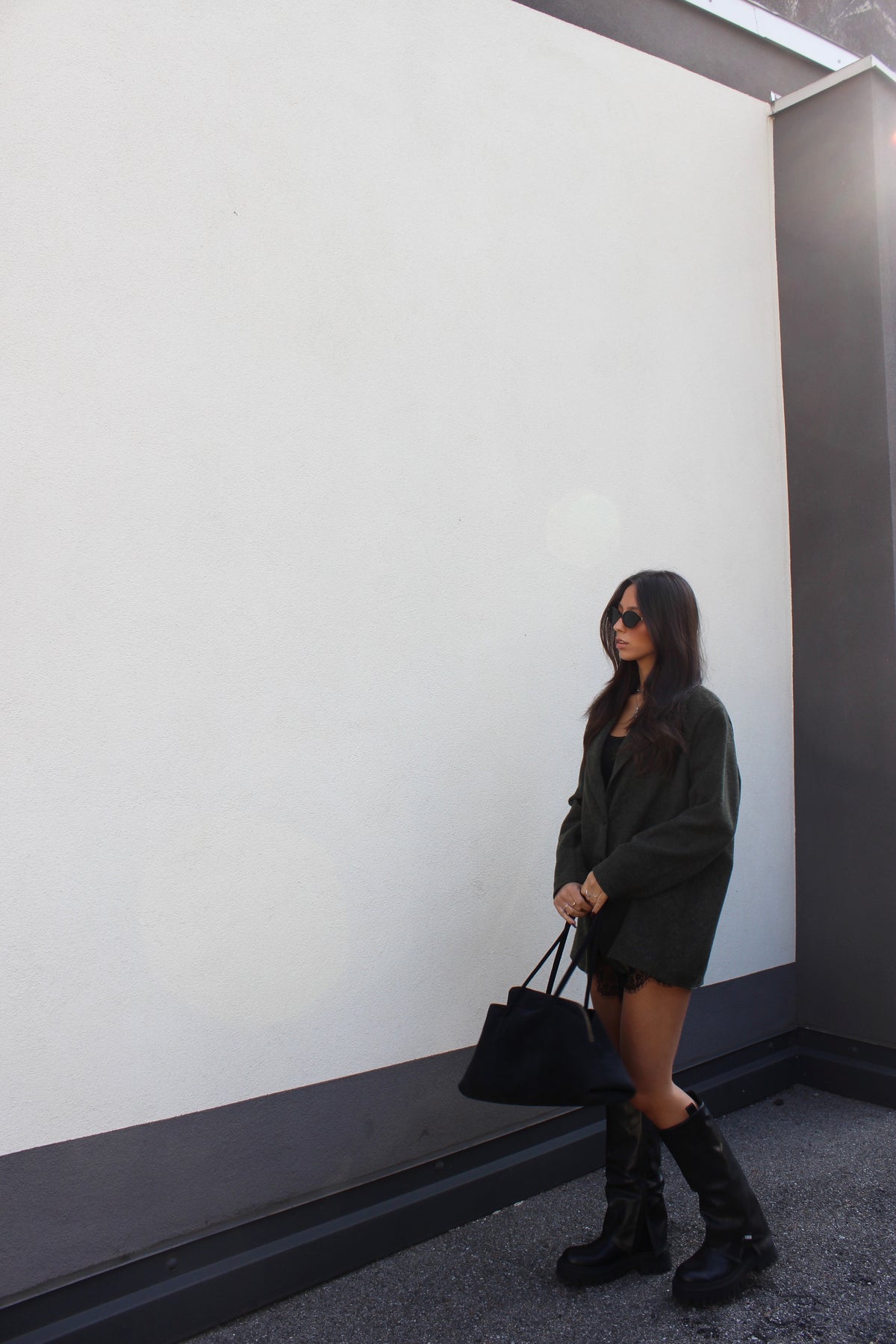 Blazer over olive