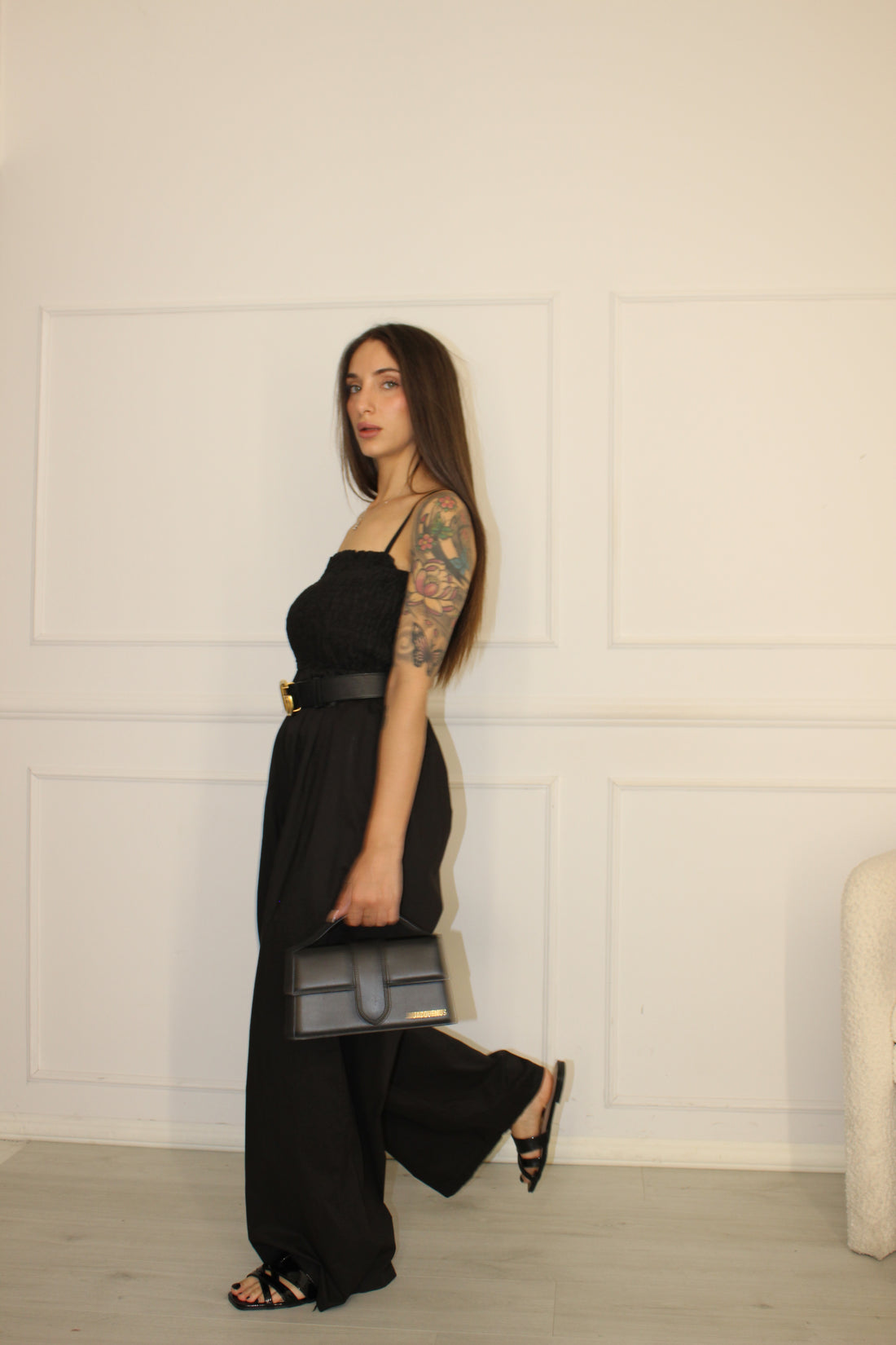 Jumpsuit in Cotone Nero