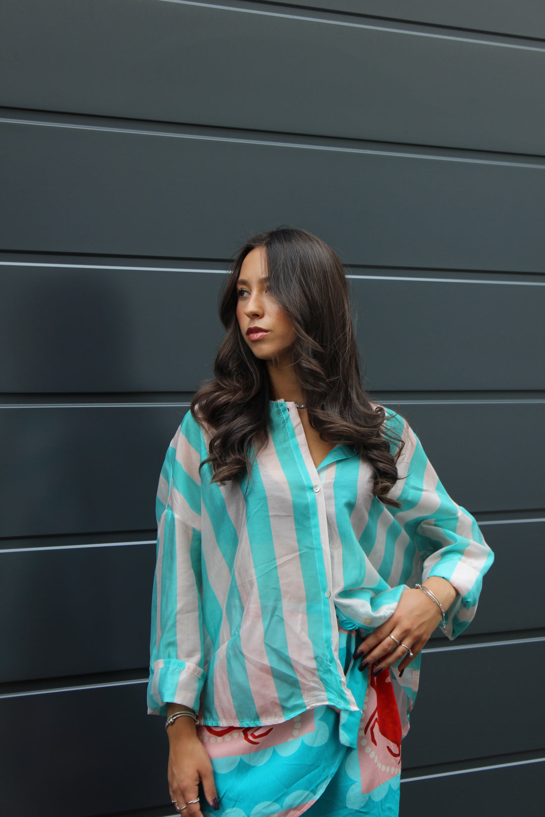 Camicia lines azzurro