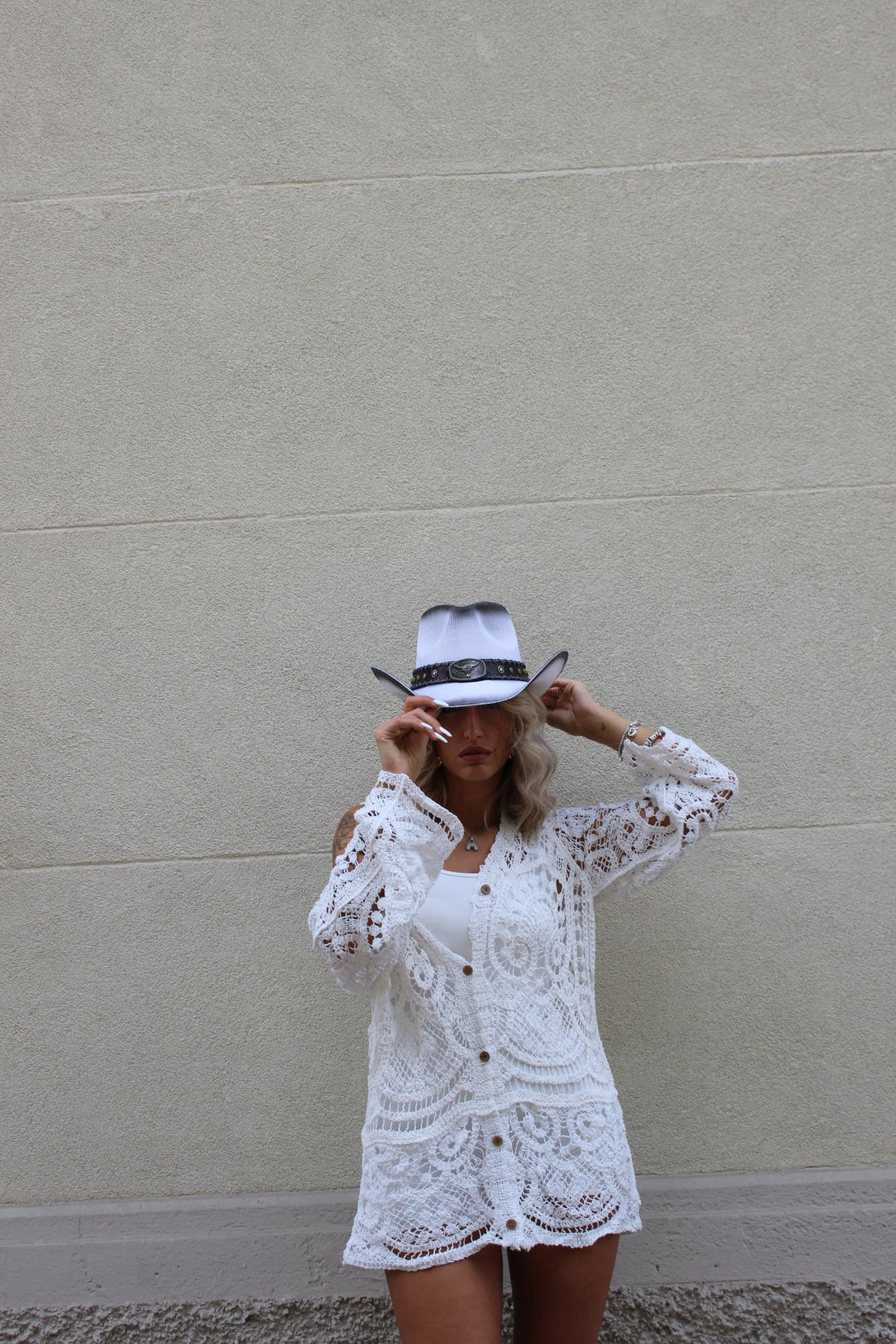 Abito Crochet Bianco