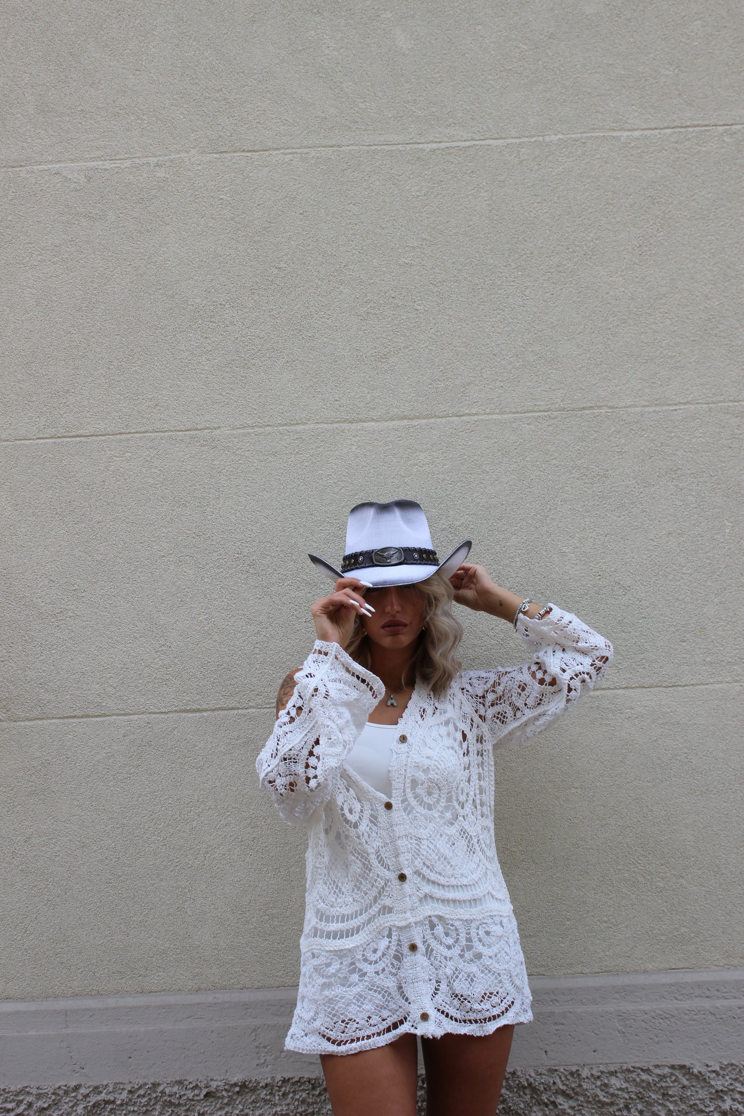 Abito Crochet Bianco