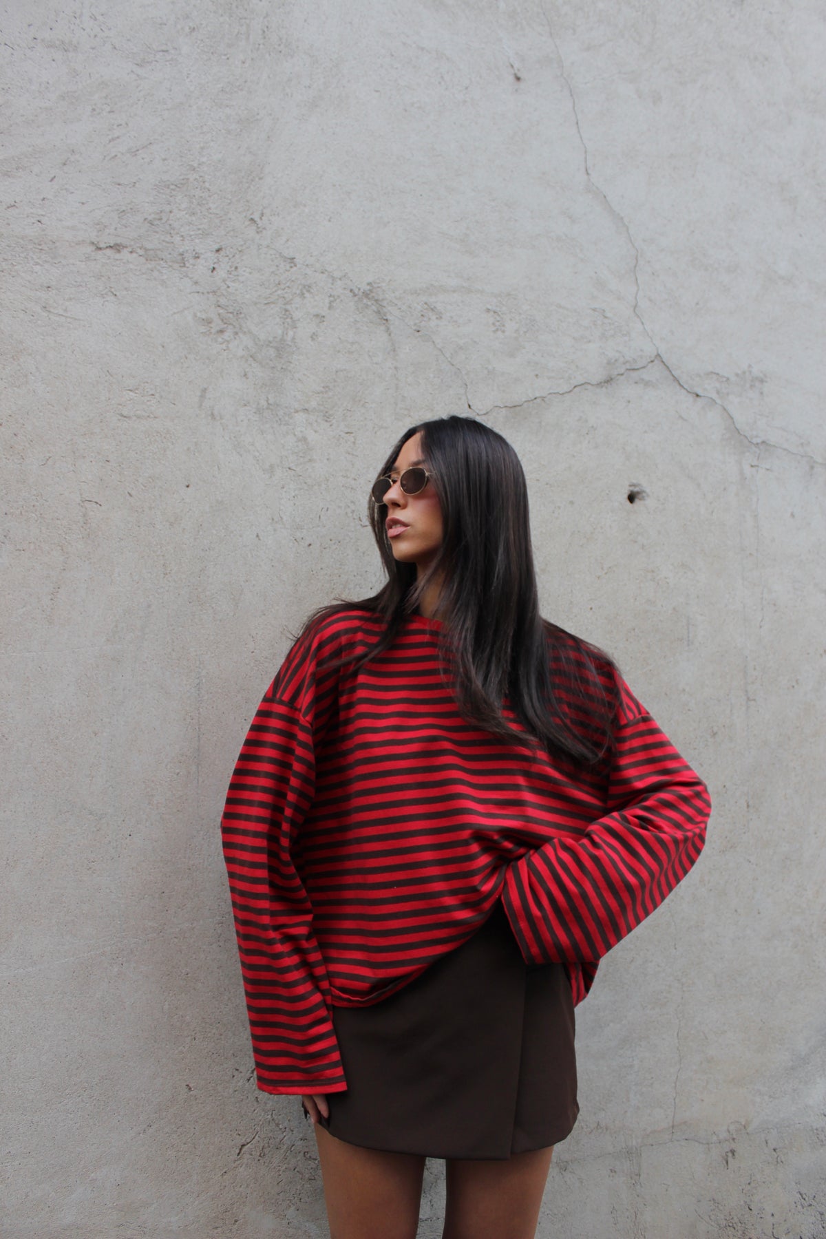 Maglia striped rosso