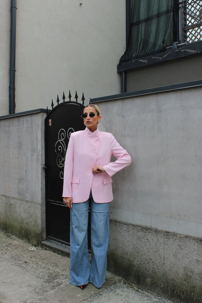 Blazer con chiusura laterale Rosa