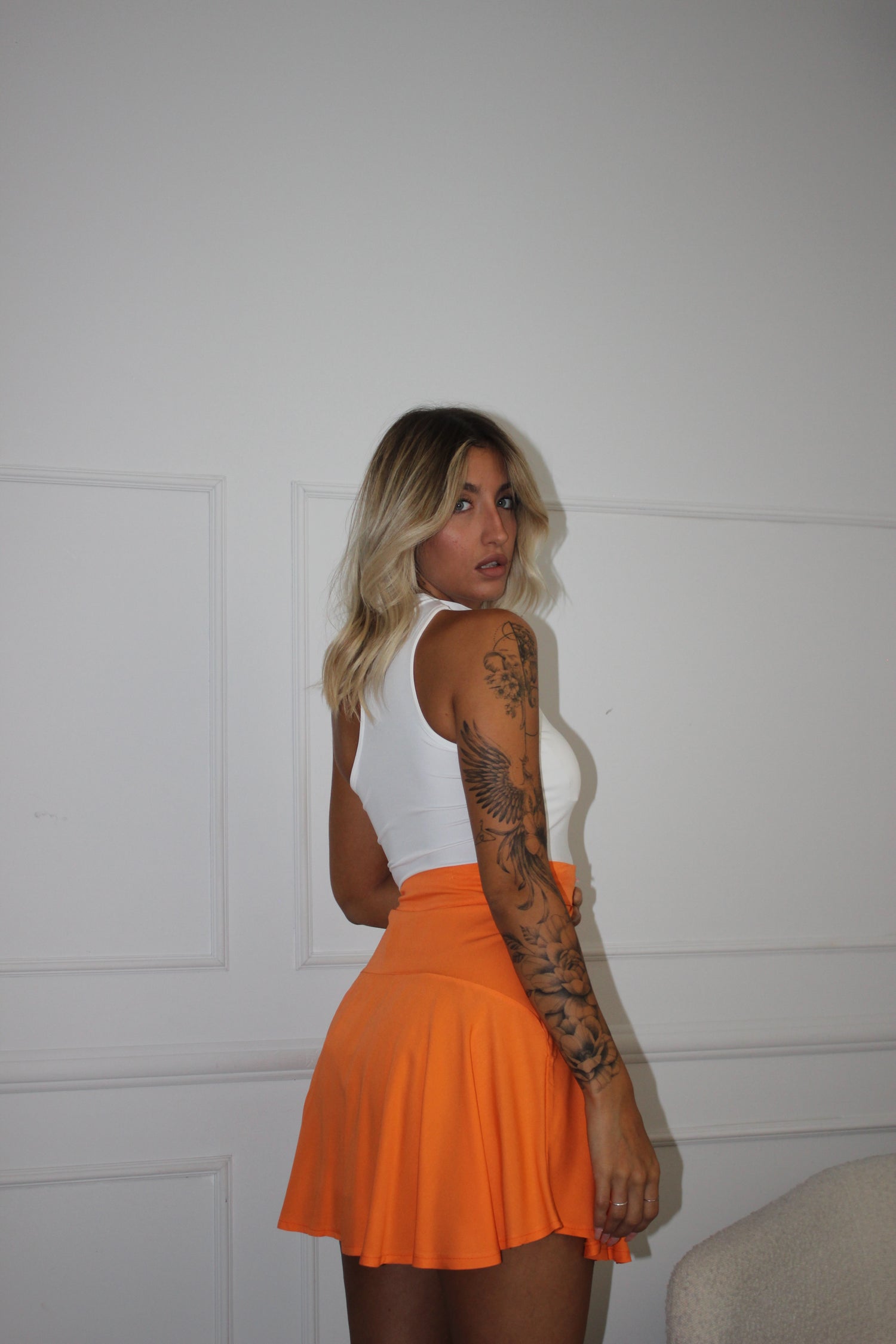 Gonna Ampia Arancione
