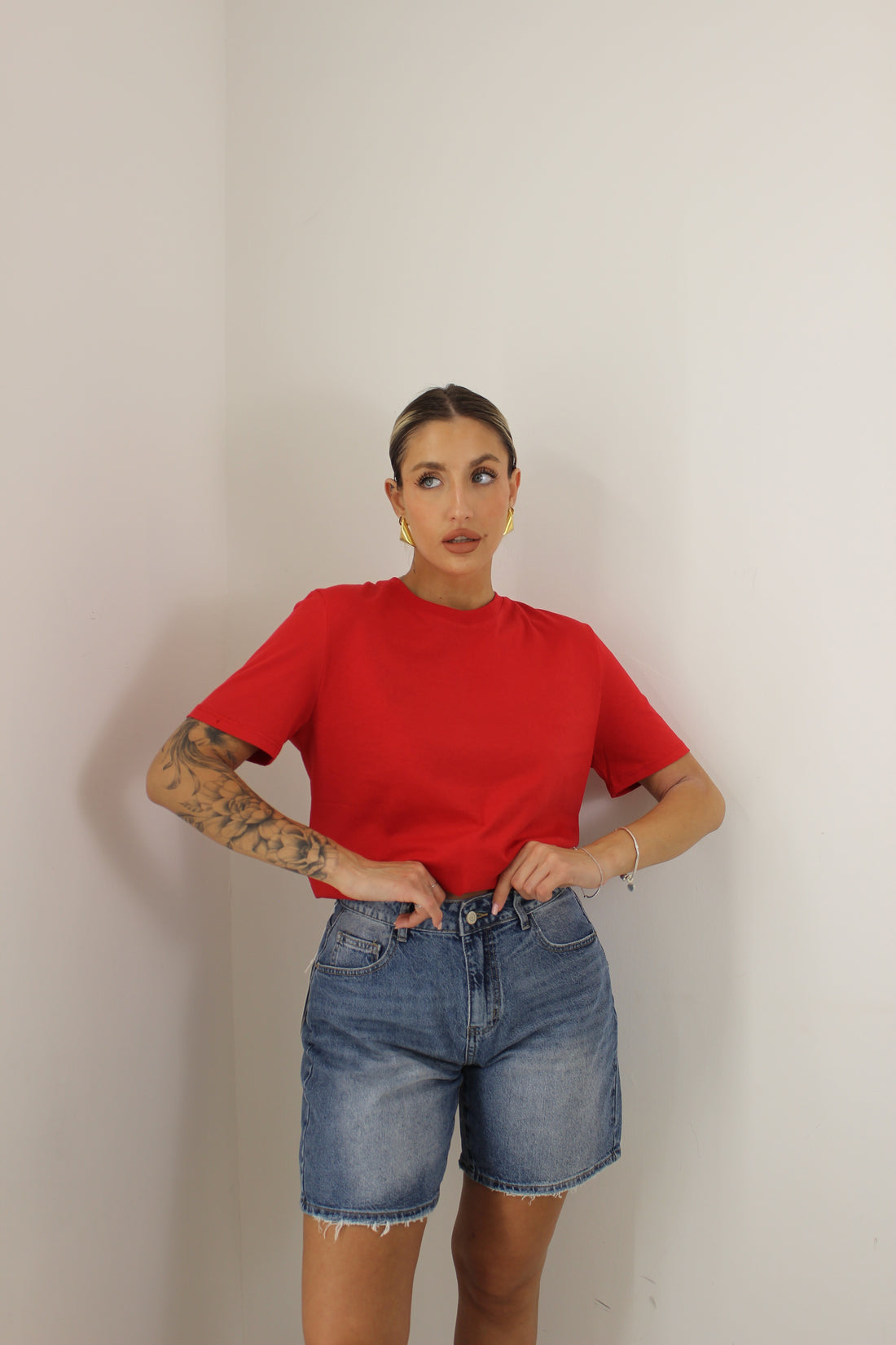 T-shirt basic lumina rossa