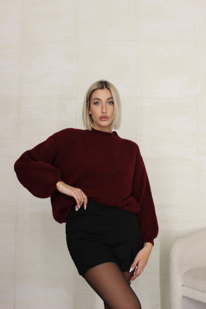 Pull basic Bordeaux