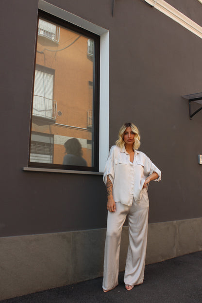 Coordinato con Blusa Crema