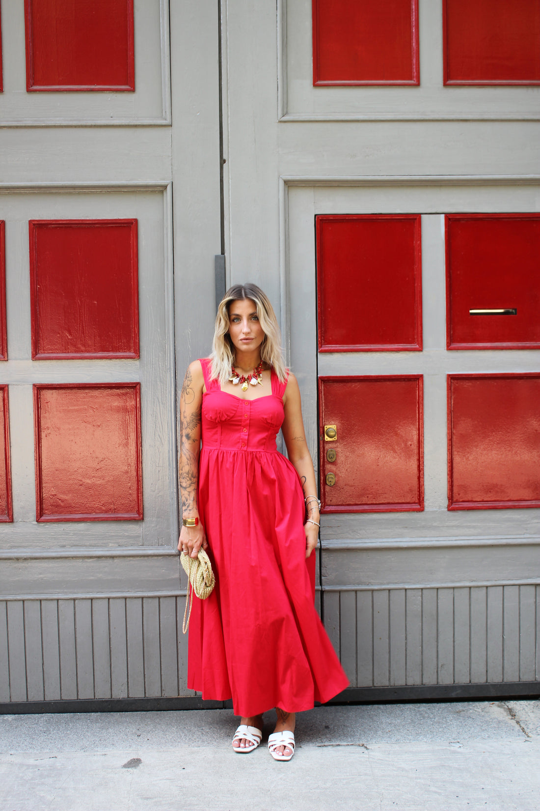 Abito Laces Rosso