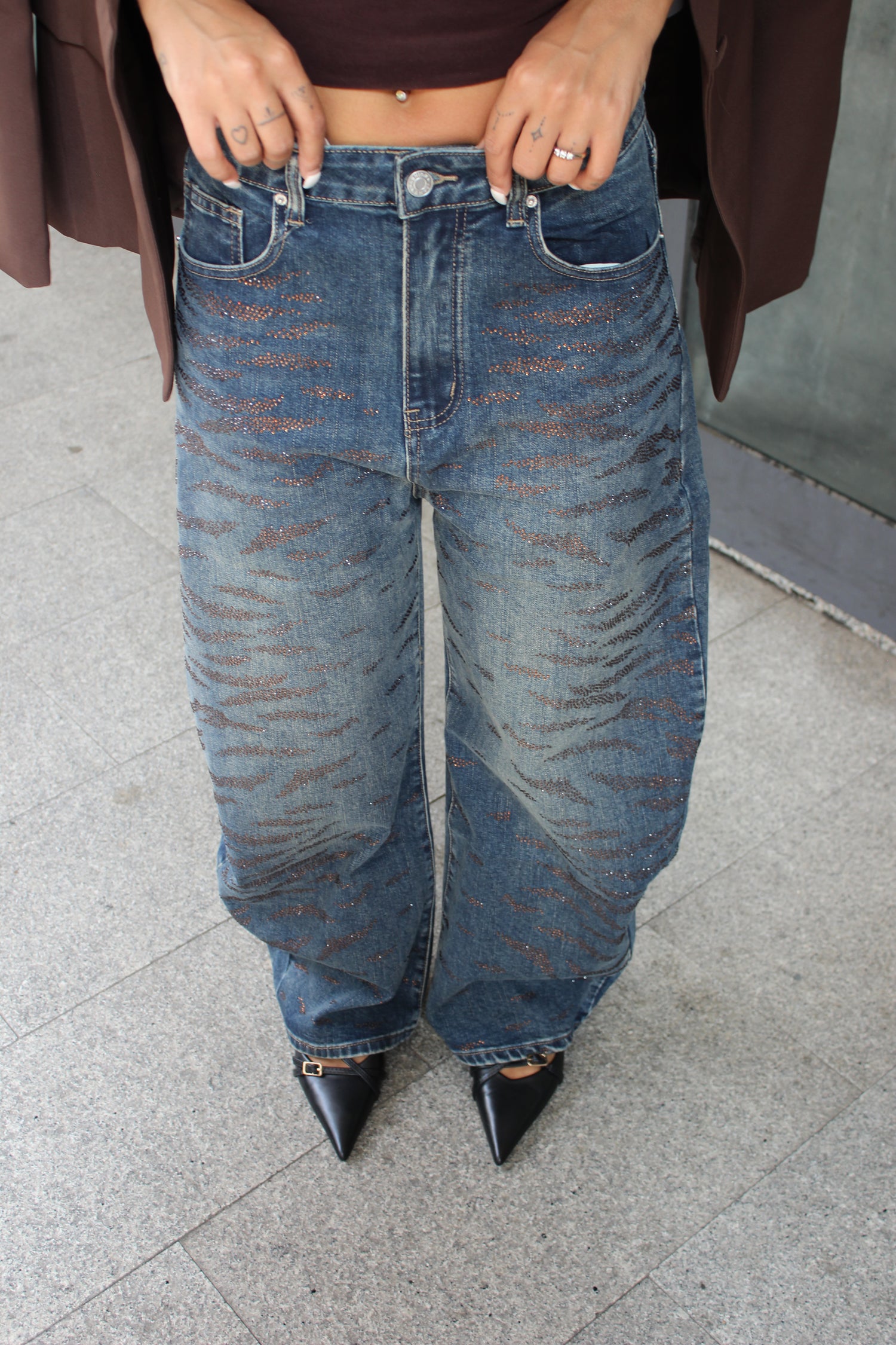Jeans Luxury Zebrato