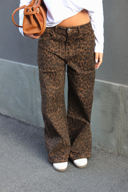 Jeans leopard ballon