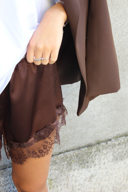 Shorts Satin cioccolato