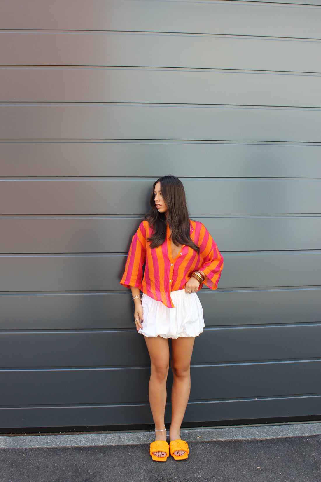 Camicia lines fucsia