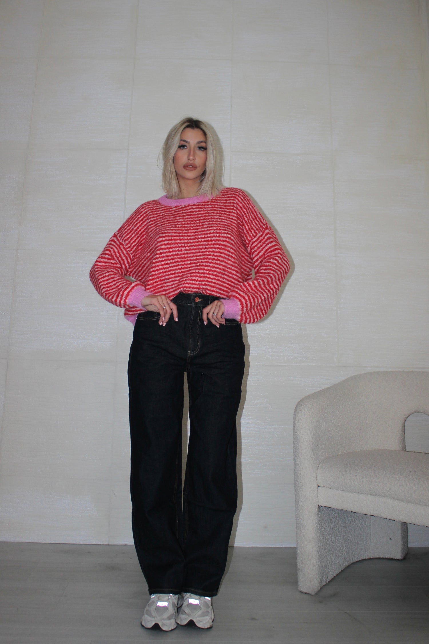 Jeans barrel Blu