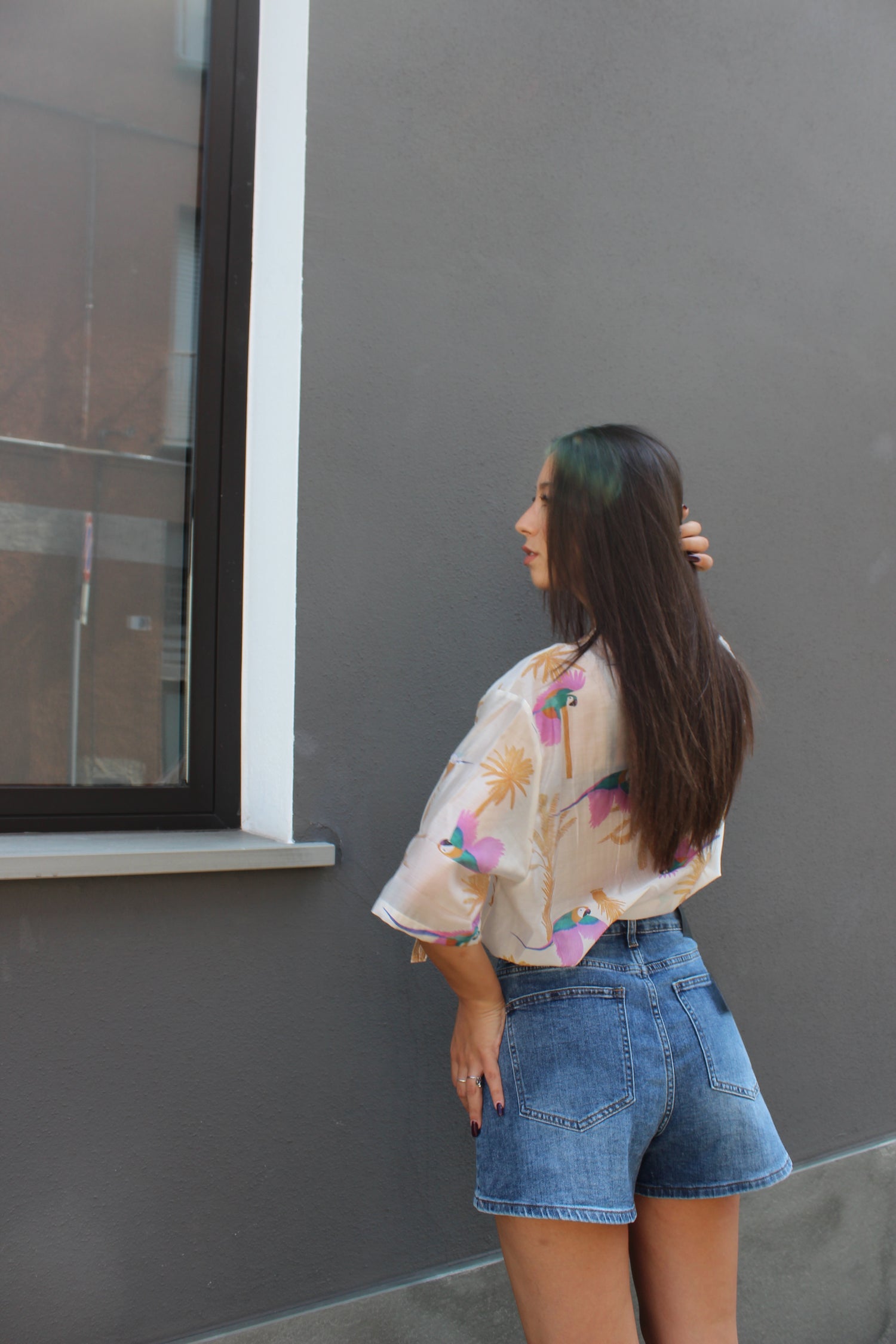 Camicia 100% cotone palms